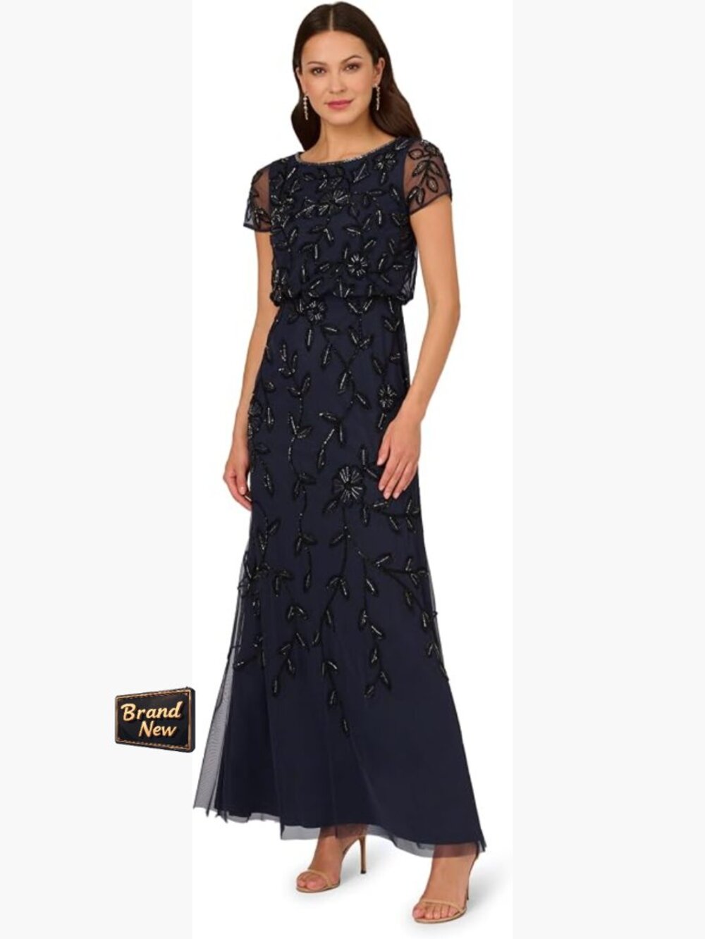 Beaded Mermaid Evening Gown Special Occasion Dress